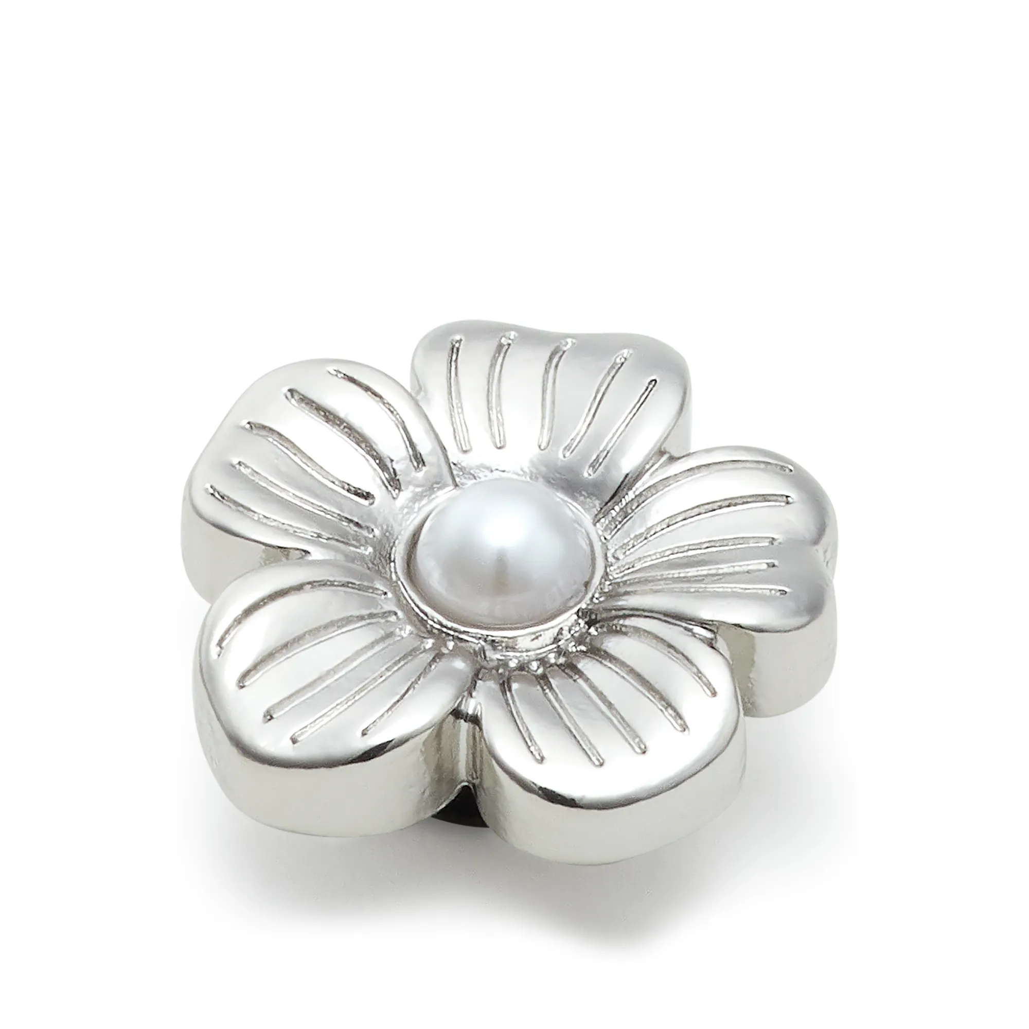 ตัวติดรองเท้า JIBBITZ™ SILVER MONOCHROME DAISY 2