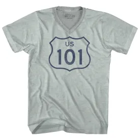 101 Road Sign Adult Tri-Blend V-neck T-shirt