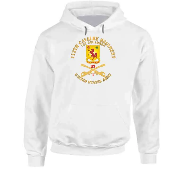 113th Cavalry Regiment - Cav Br - Dui - 1st Squadron W Red Regt Txt X 300 T Shirt