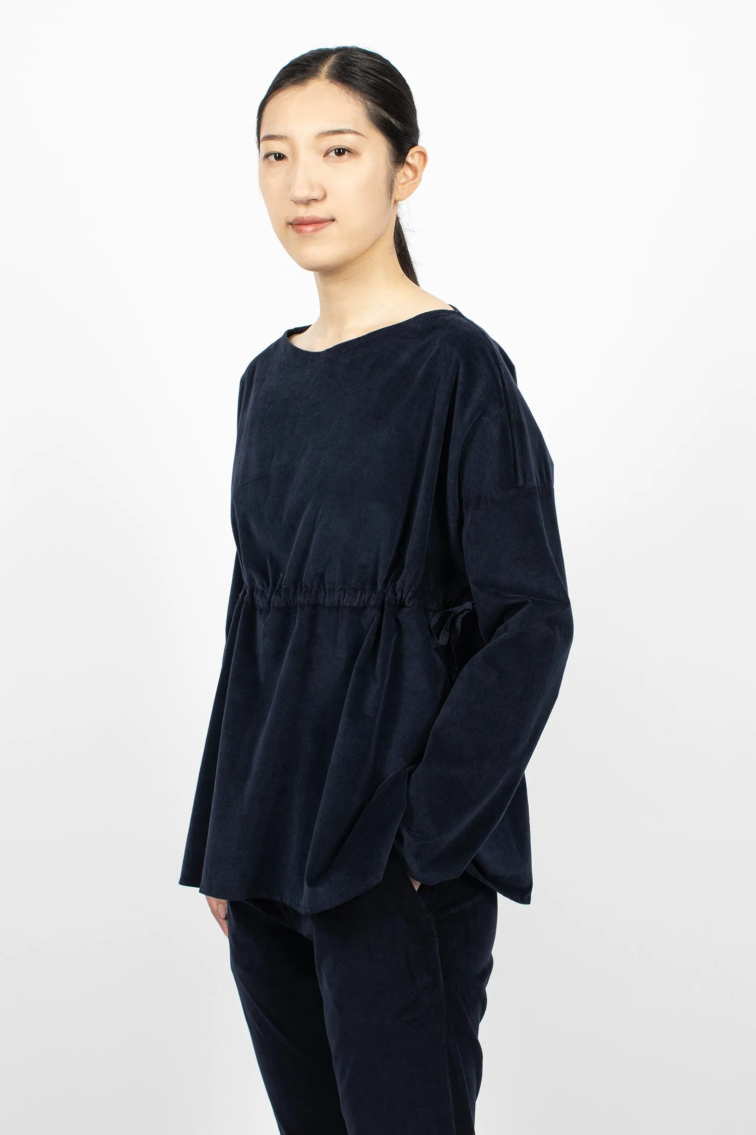 12_126 Velvet Drawstring T-Shirt Ink
