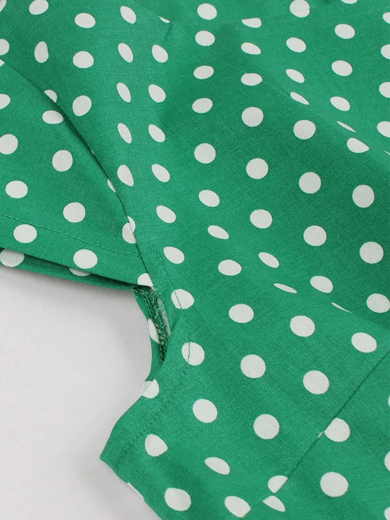 1950s Polka Dot With Belt Vintage Dress