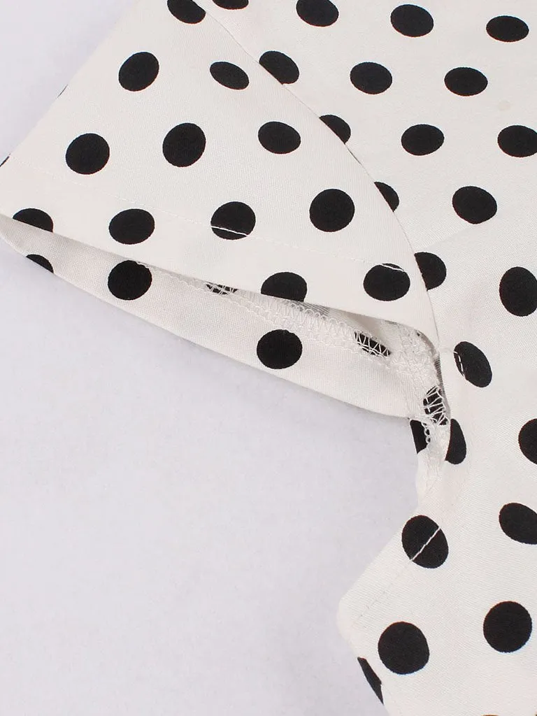 1950s Polka Dot With Belt Vintage Dress