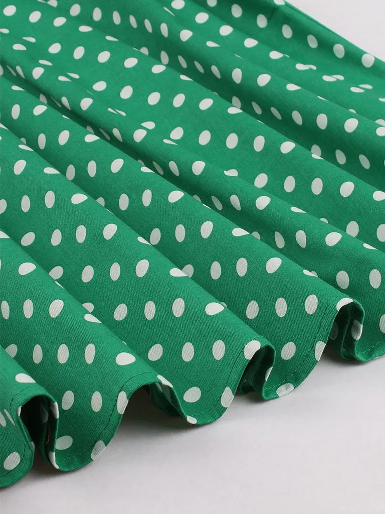 1950s Polka Dot With Belt Vintage Dress