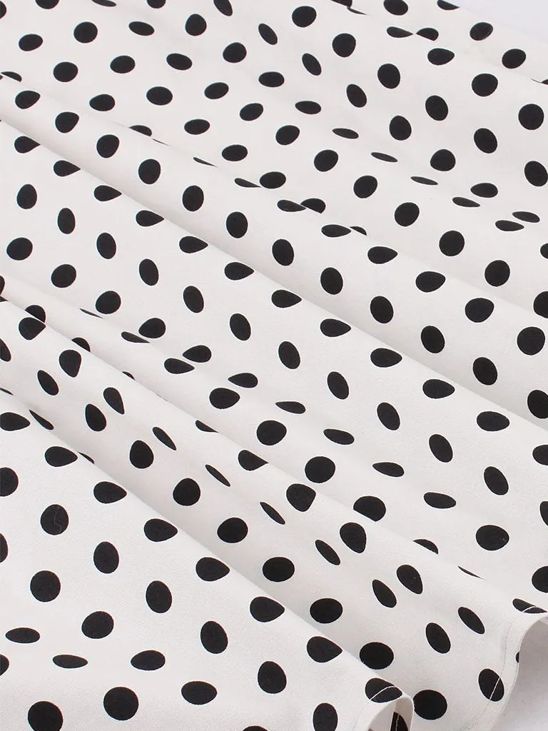 1950s Polka Dot With Belt Vintage Dress