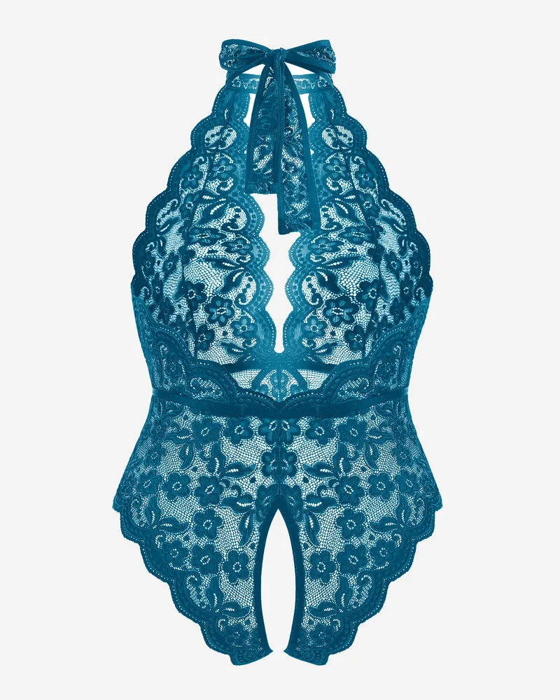 2 Packs Plus Size Lingerie Lace Halter Teddy