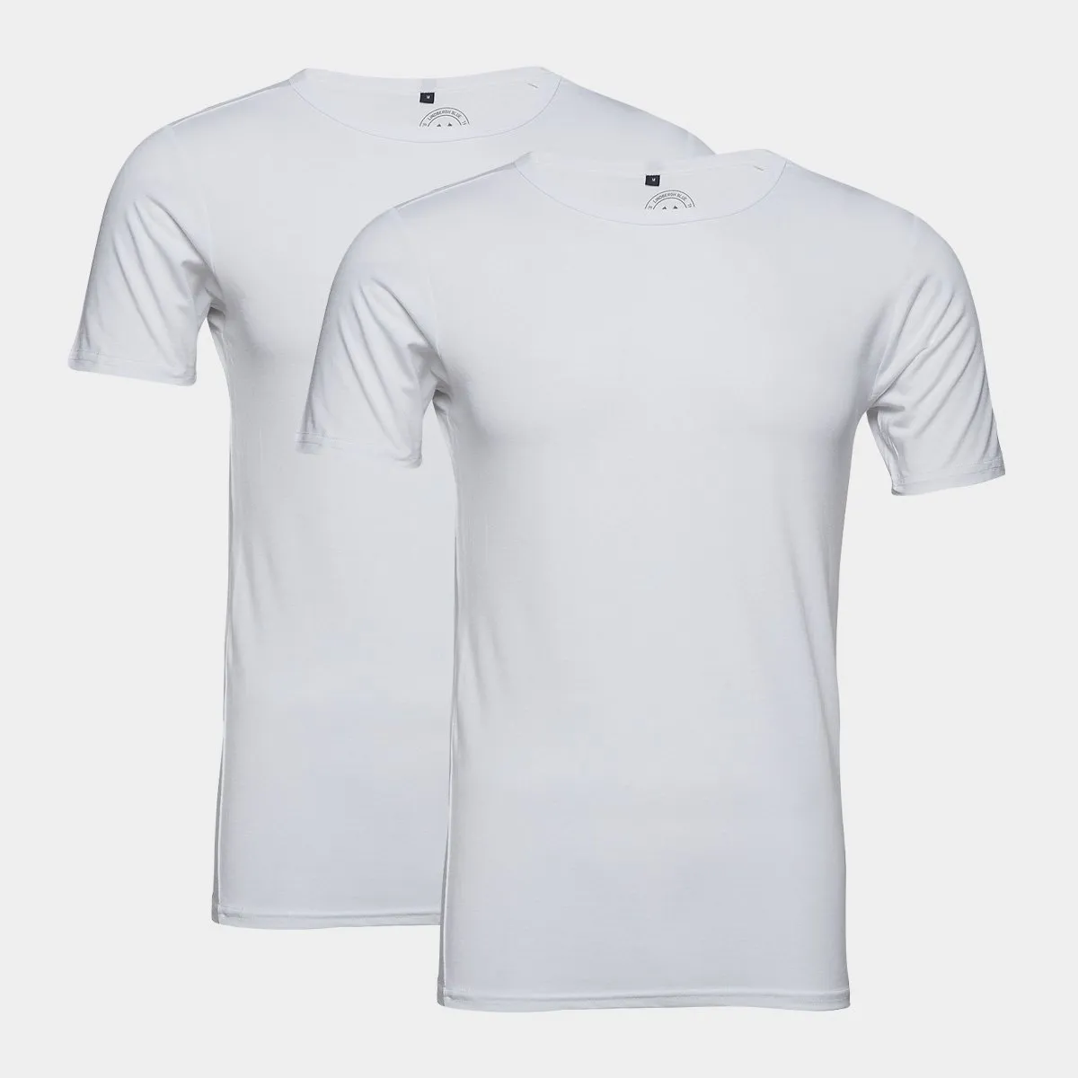 2 pak hvide slim fit T-shirts i bambusviskose