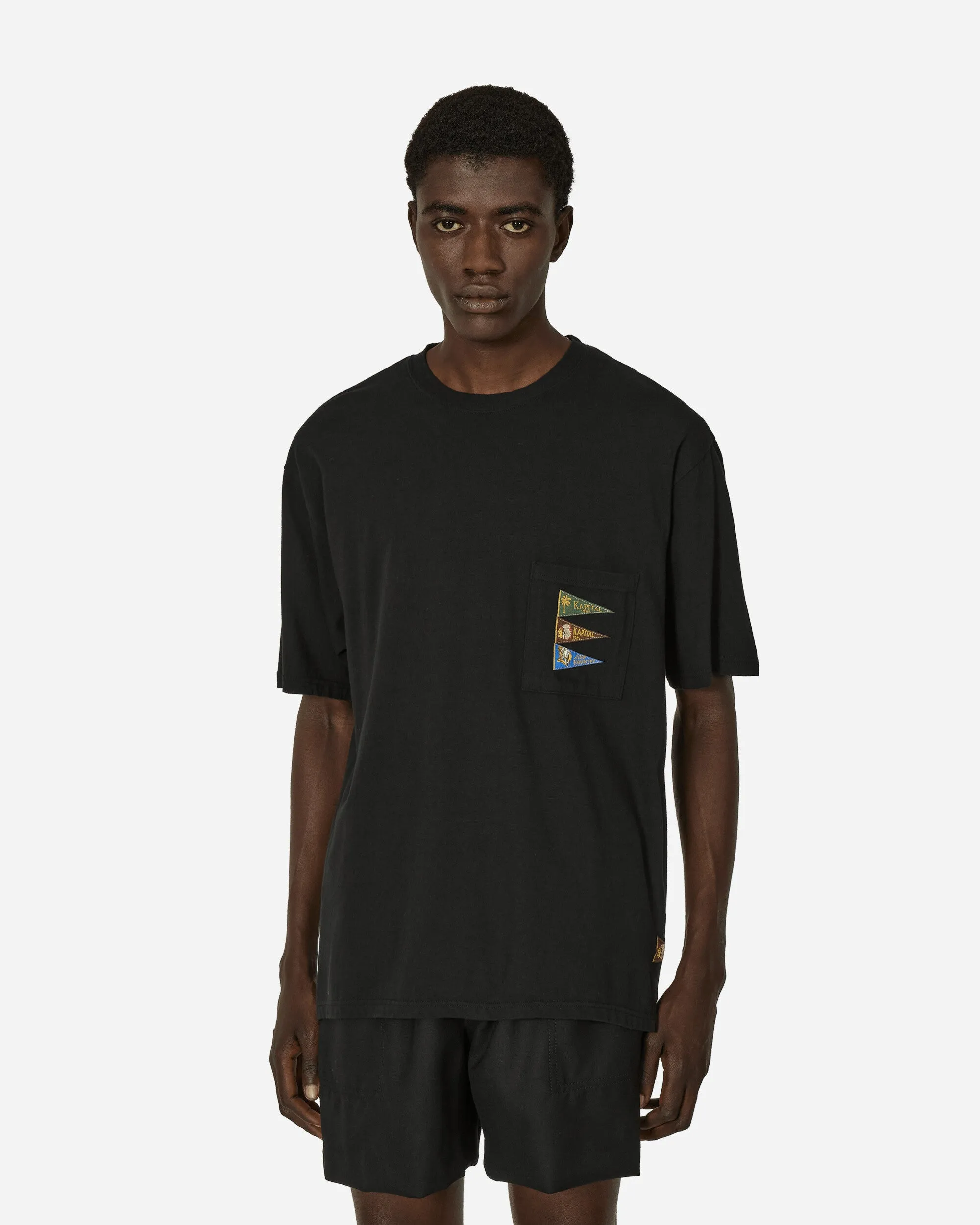 20/-Jersey Pennant T-Shirt (4Flags) Black