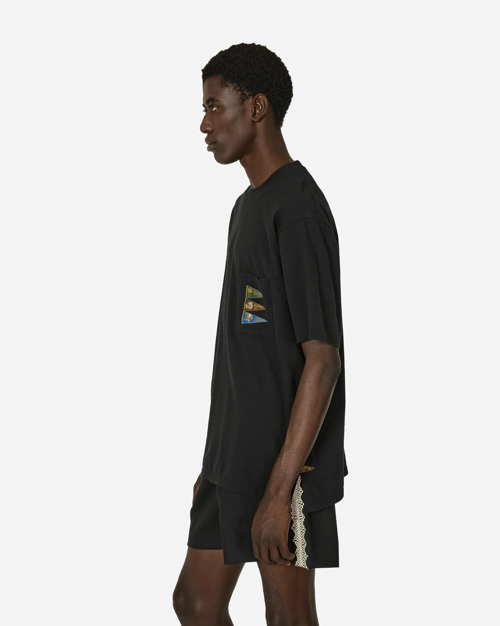 20/-Jersey Pennant T-Shirt (4Flags) Black