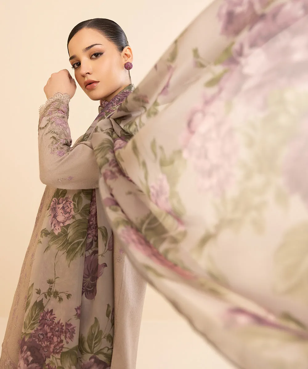 3 Piece -  Embroidered Cambric Suit