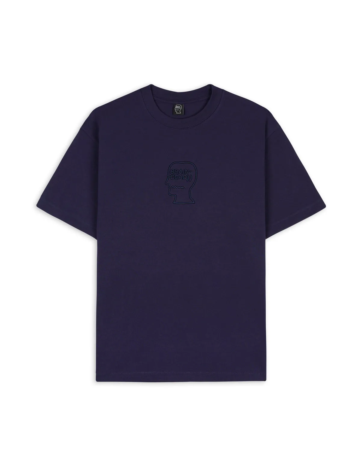 3D Embroidered Logohead Heavy Weight T-Shirt - Navy