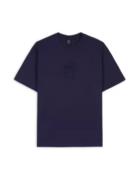 3D Embroidered Logohead Heavy Weight T-Shirt - Navy