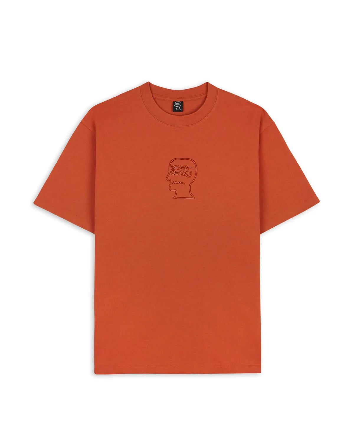3D Embroidered Logohead Heavy Weight T-Shirt - Rust