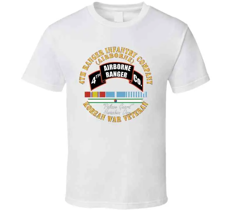 4th Ranger Infantry Company - Airborne - Korea W Svc Ribbons X 300 T Shirt