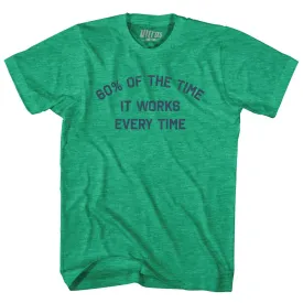 60% Of The Time It Works Every Time Adult Tri-Blend T-shirt