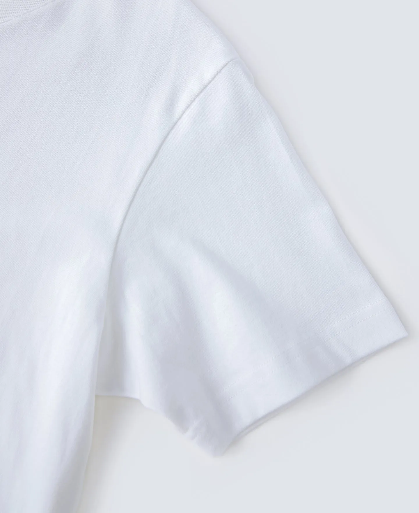 7.2 oz Cotton V-Neck Tubular T-Shirt - White