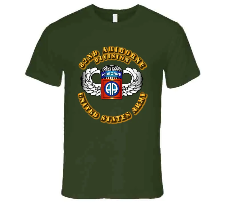 82nd Airborne Division - SSI - Wings T Shirt