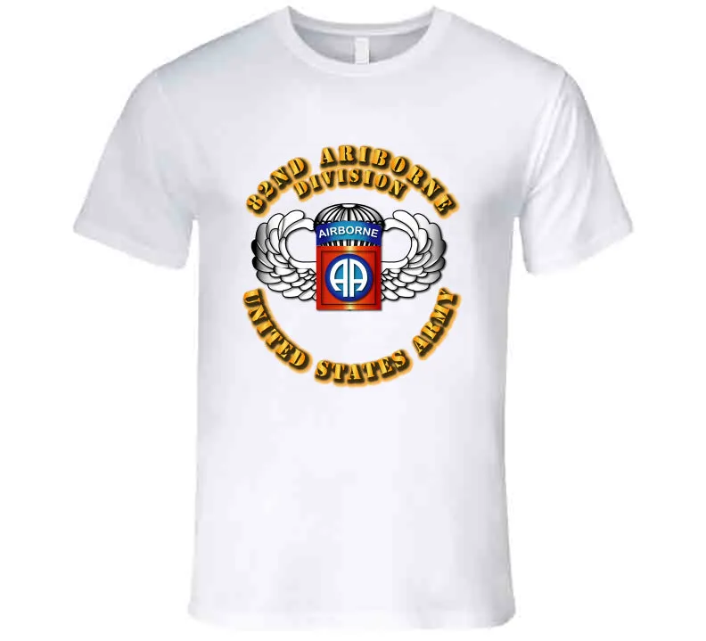 82nd Airborne Division - SSI - Wings T Shirt