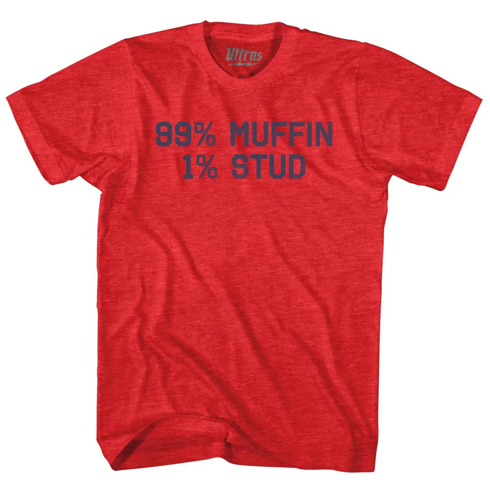 99% Muffin 1% Stud Adult Tri-Blend T-shirt