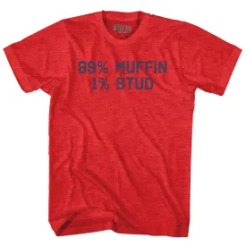 99% Muffin 1% Stud Adult Tri-Blend T-shirt