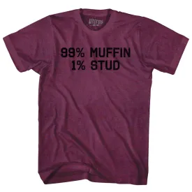 99% Muffin 1% Stud Adult Tri-Blend T-shirt