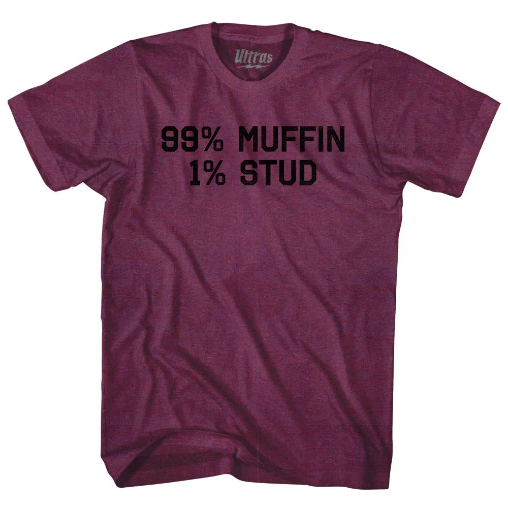 99% Muffin 1% Stud Adult Tri-Blend T-shirt