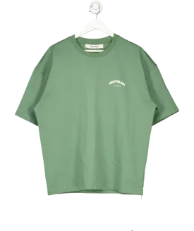 about:blank Green Arched Logo T Shirt UK M