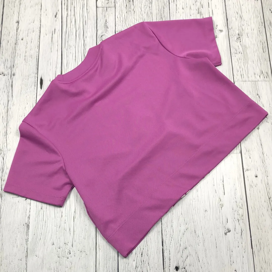 Adidas purple graphic cropped t-shirt - Hers S