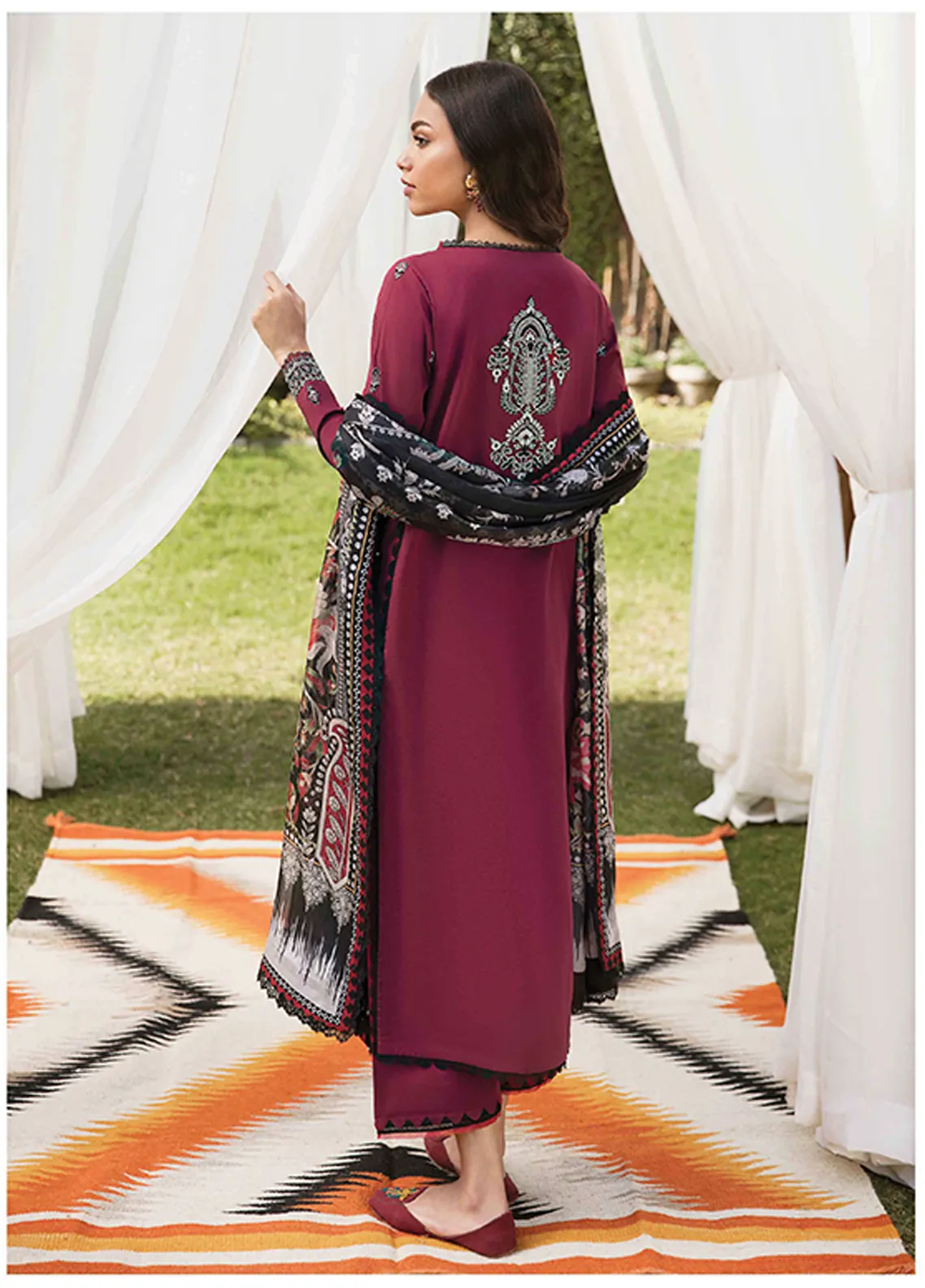 Afsanah By Seran Embroidered Lawn Unstitched 3 Piece Suit - 07
