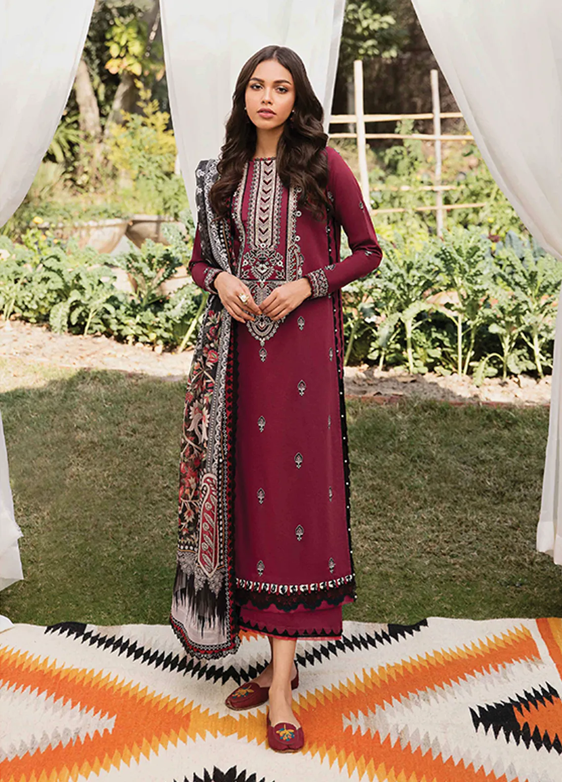 Afsanah By Seran Embroidered Lawn Unstitched 3 Piece Suit - 07