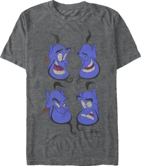 Aladdin Genie Faces T-Shirt