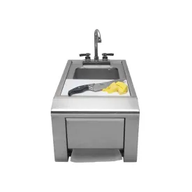 Alfresco 14-Inch  Prep and Hand Wash Sink with Towel Dispenser