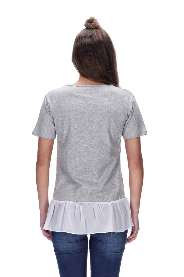 Ali Tee Grey/White