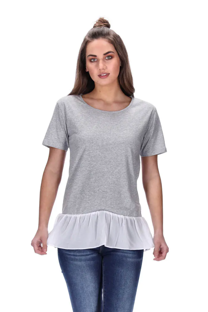 Ali Tee Grey/White