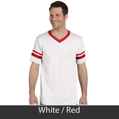 Alpha Gamma Rho V-Neck Jersey with Striped Sleeves - 360 - TWILL