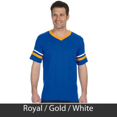 Alpha Gamma Rho V-Neck Jersey with Striped Sleeves - 360 - TWILL