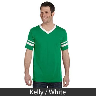 Alpha Gamma Rho V-Neck Jersey with Striped Sleeves - 360 - TWILL