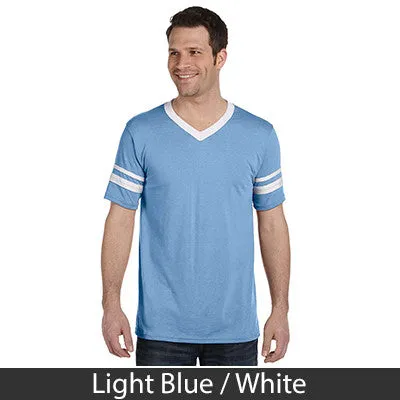 Alpha Gamma Rho V-Neck Jersey with Striped Sleeves - 360 - TWILL