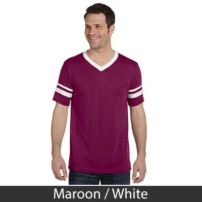 Alpha Gamma Rho V-Neck Jersey with Striped Sleeves - 360 - TWILL