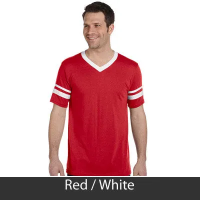 Alpha Gamma Rho V-Neck Jersey with Striped Sleeves - 360 - TWILL