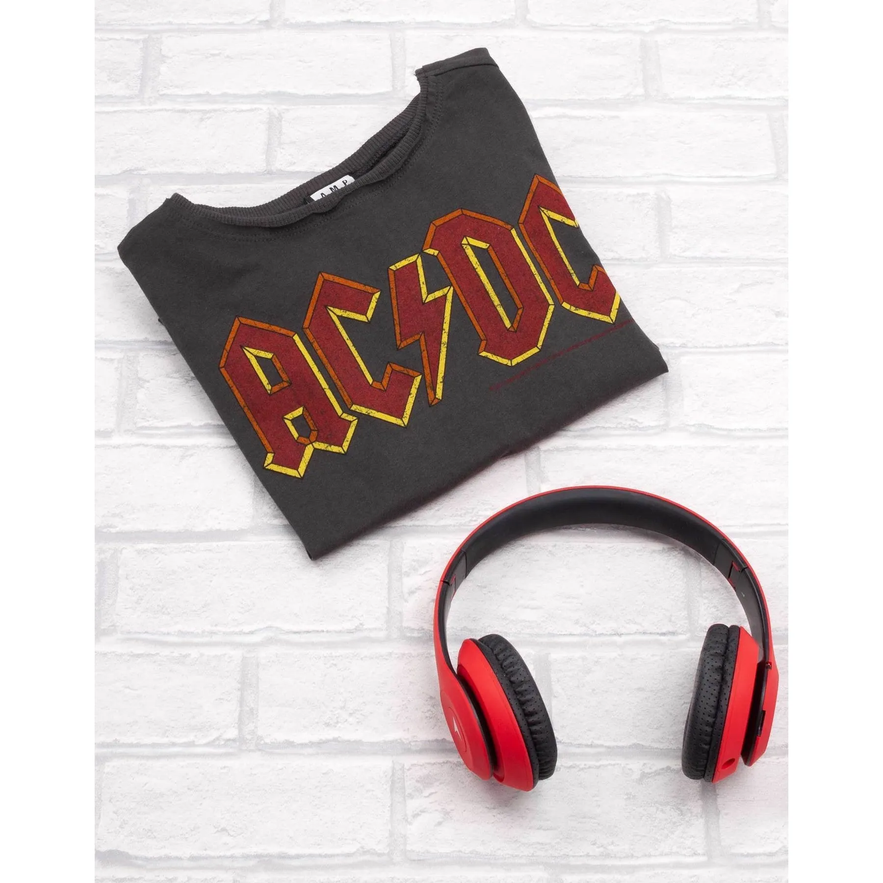 Amplified Womens/Ladies AC/DC Logo Cropped T-Shirt