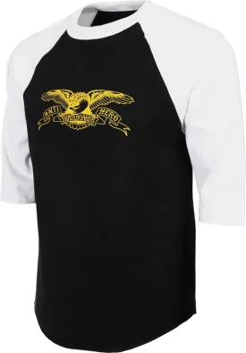 Anti-Hero Basic Eagle 3/4 Sleeve Men's T-Shirt - Black/White