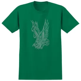 Anti-Hero Wright Eagle S/S Men's T-Shirt - Kelly Green/White