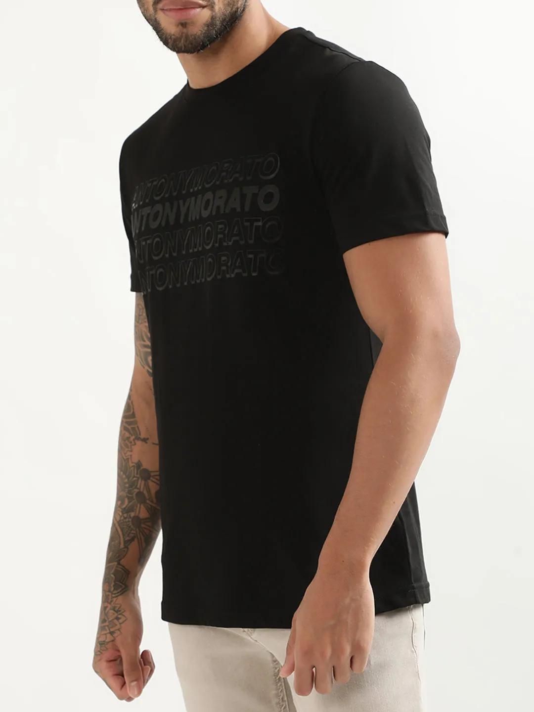 Antony Morato Black Logo Slim Fit T-Shirt