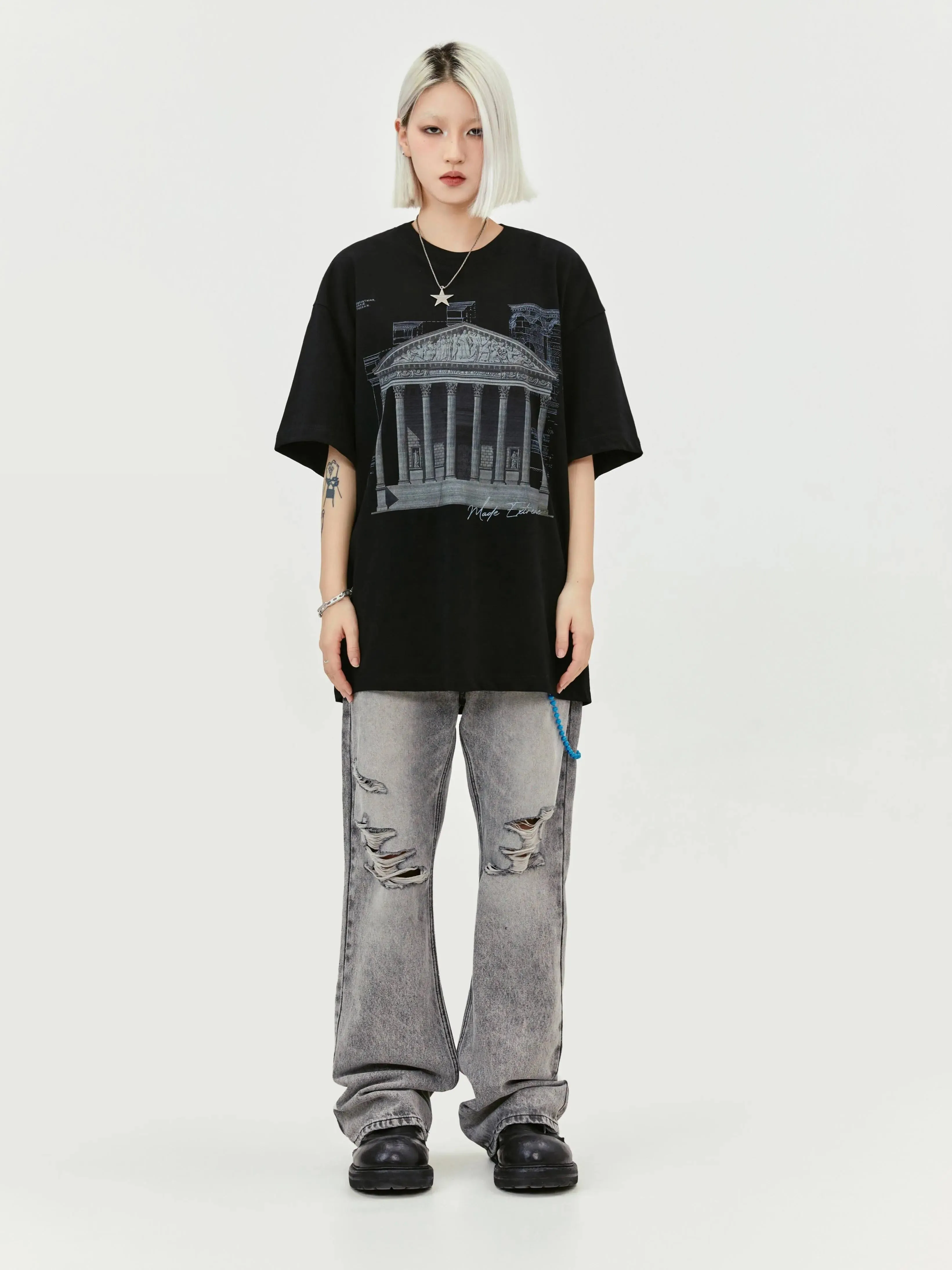 Architecture Graphic Print T-Shirt