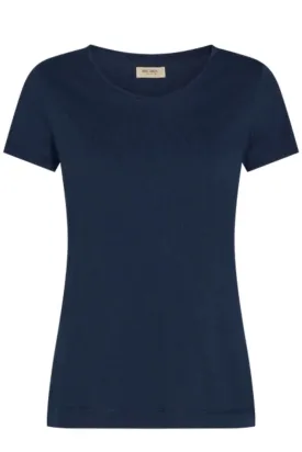 Arden Organic O-SS Tee  | Navy | T-Shirt fra Mos Mosh