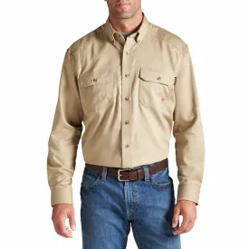Ariat Men's Flame Resistant Solid Work Shirt Khaki 10012251