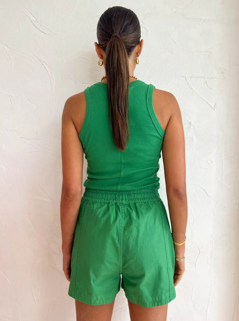 Assembly Label Maia Twill Short in Bermuda Green
