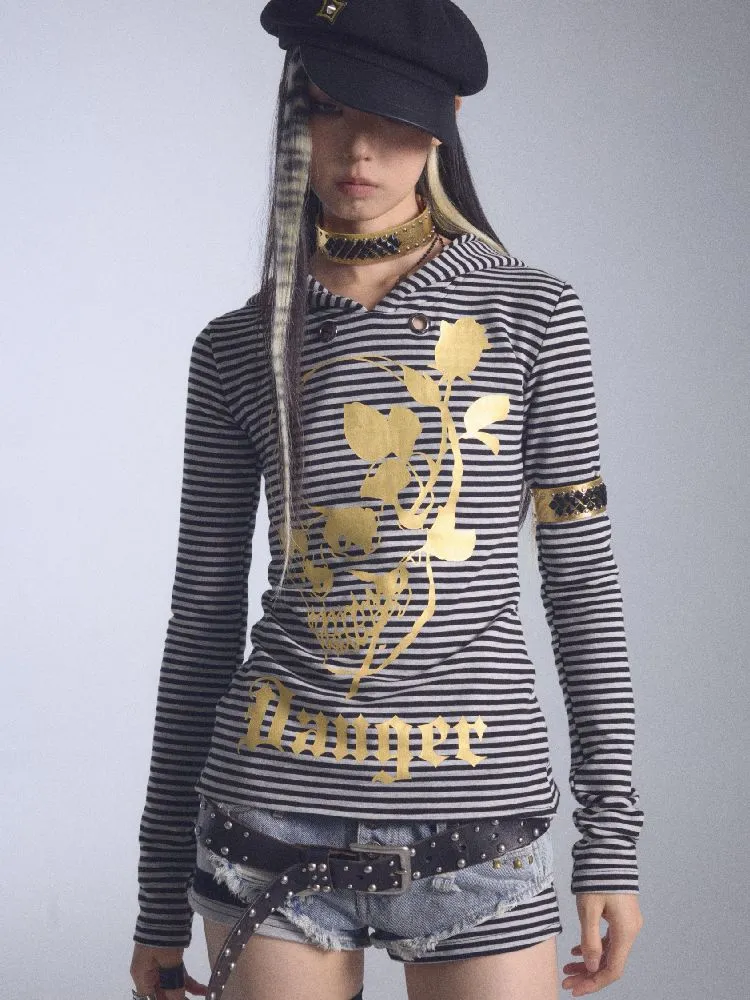 Backless Hoodie Long Sleeve T【s0000010744】