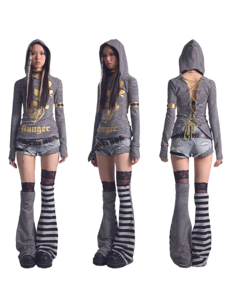 Backless Hoodie Long Sleeve T【s0000010744】