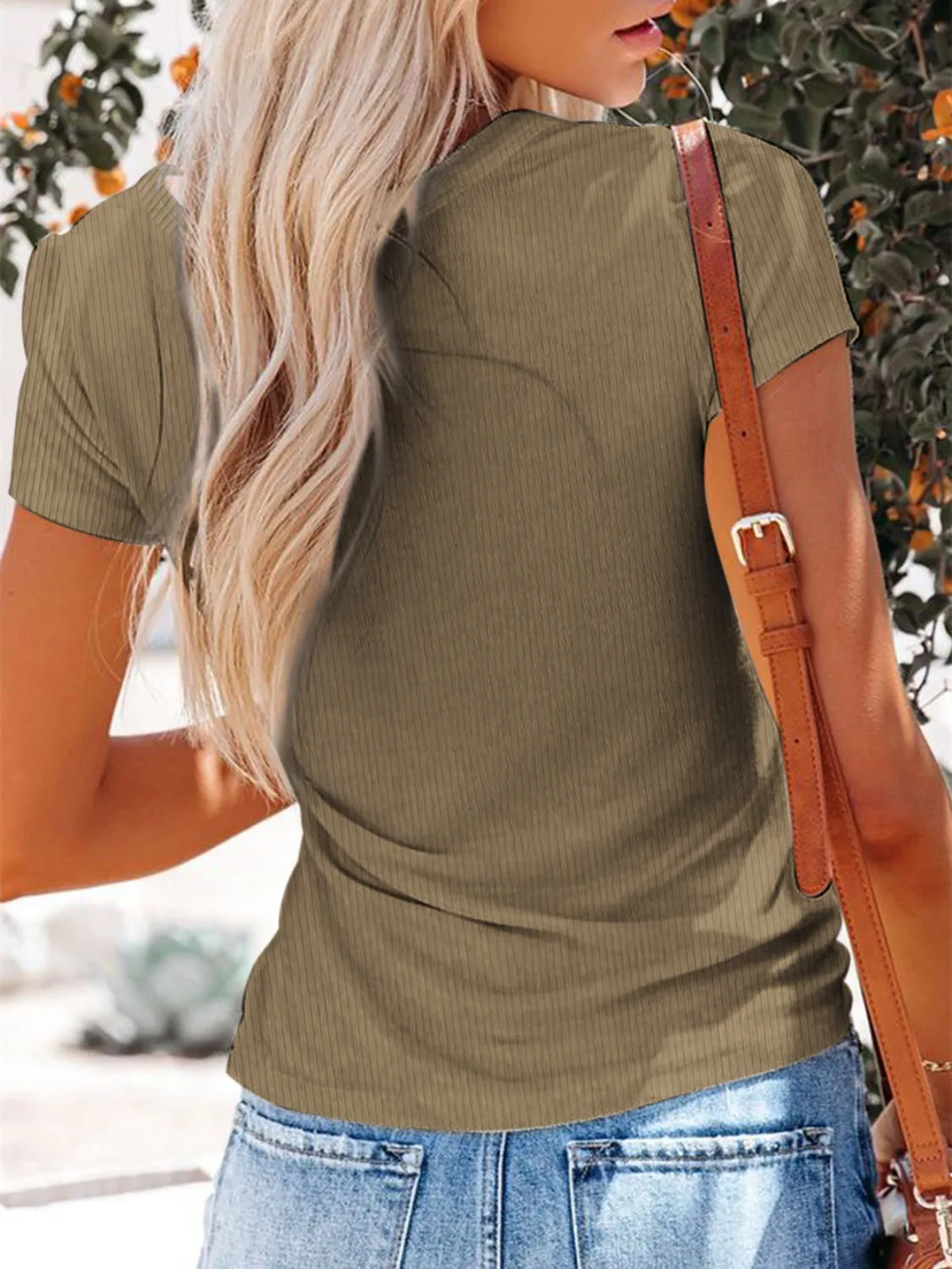 Baily Basic V-Neck Short Sleeve T-Shirt - Ships 7/18